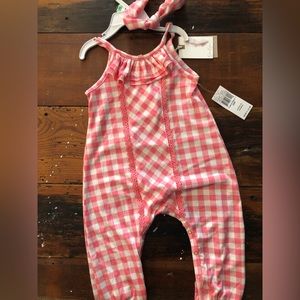 Jessica Simpson girls coverall with headband - 18 months
